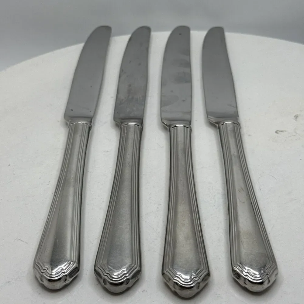Lenox ARCHWAY Stainless 18/10 Glossy Silverware set of 4 Dinner Knives 9 1/4